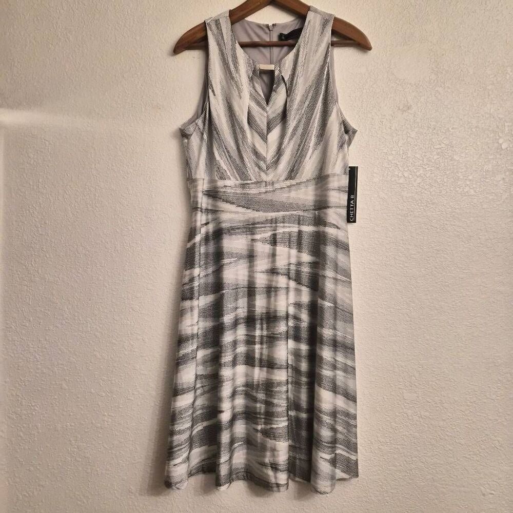 NWT CHETTA B Fit & Flare Flowy Flattering A-Frame Dress: Feminine Flirty Sexy